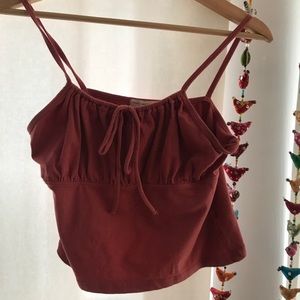 Urban Crop top with ruche and tie detail